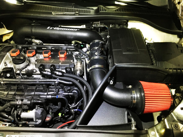 Volkswagen Golf GTI MK6 VAG 1.8 2.0 TSI EA888 3 inch Cold Air Intake System Installed scaled